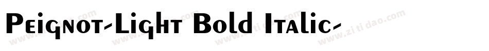 Peignot-Light Bold Italic字体转换